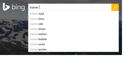 Example of Bing Queries for Trainer